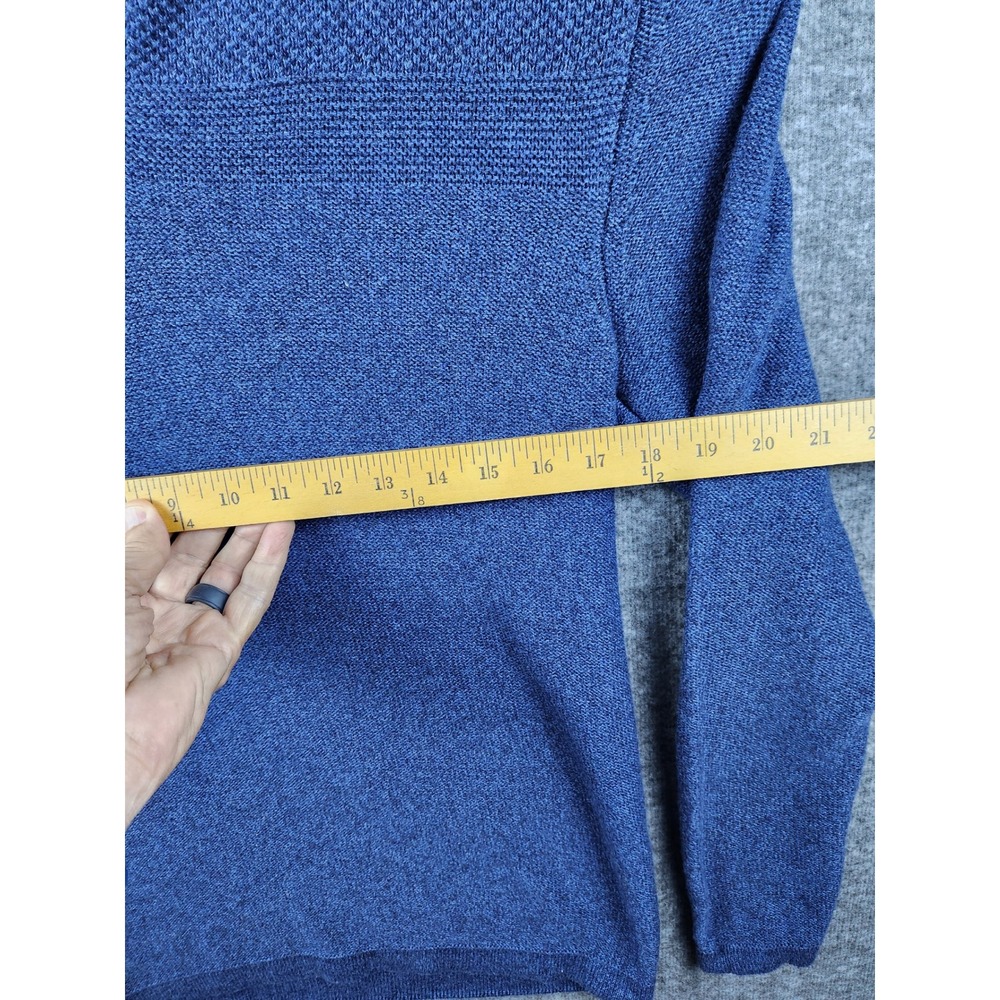 Flag & Anthem Mens‎ Blue Quarter Zip Mock Neck Knit Sweater, Size M - Picture 7 of 7